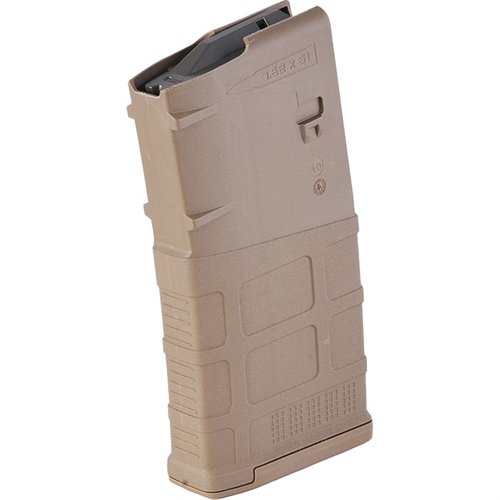 Il PMAG LR/SR GEN M3 da 10 colpi per .308 Winchester è leggero, affidabile e facile da pulire, con una costruzione resistente e un design ergonomico.