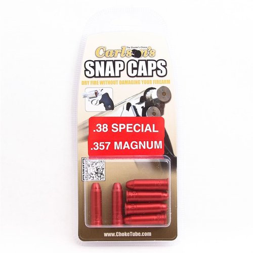 I SNAP CAPS per pistole 357 Magnum/38 Special permettono di esercitarsi con il tiro a secco senza danneggiare l'arma, grazie al corpo in alluminio e al 'primer' in ottone.