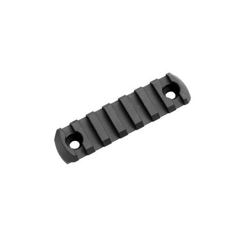 Il M-LOK Slotted Picatinny Rail in alluminio è compatibile con tutte le feritoie M-LOK, permettendo di montare accessori Picatinny 1913 come luci e impugnature.