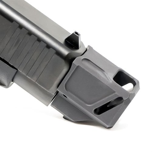 Il compensatore Faxon Firearms per Glock® 43X/48 riduce il rinculo e migliora la coerenza, grazie al design angolato dei porti e alla costruzione in alluminio anodizzato.