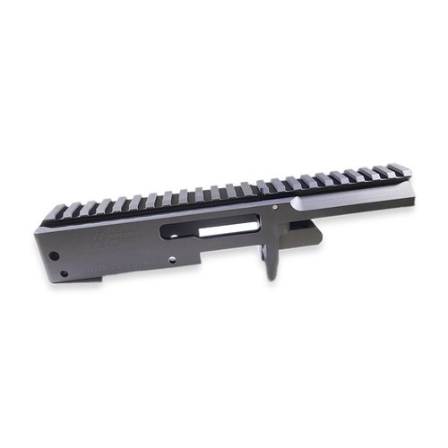 Ricevitore sostitutivo per Ruger® 10/22® in alluminio CNC lavorato, anodizzato nero, con parti in acciaio inox; rimozione facile di bolt, estrattore e percussore.