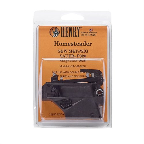 L'adattatore H027 HOMESTEADER consente di convertire il tuo Henry H027 per accettare caricatori 9mm di marche popolari come S&W M&P e SIG P320.