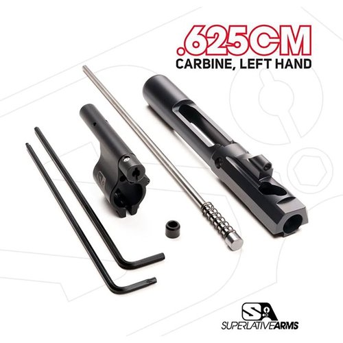 Il sistema a pistone regolabile Superlative Arms offre un funzionamento più pulito e fresco, riduce il rinculo e l'usura, ideale per SBR e silenziatori.