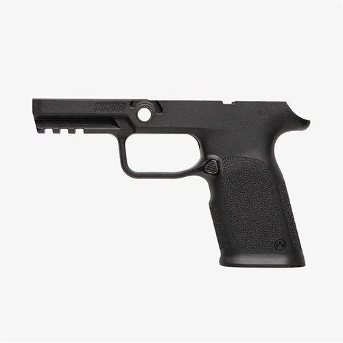 Il grip frame EHG SG9 per SIG Sauer P320 offre un design ergonomico, un magwell flared, una superficie testurizzata TSP e un rilascio reversibile per mancini.