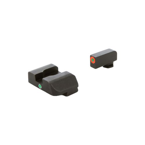 Il set di mirini AMERIGLO i-Dot Tritium offre un allineamento verticale rapido e facile, ideale per tutti i tiratori, compatibile con Glock® Gen 1-4 10mm/.45/.357.