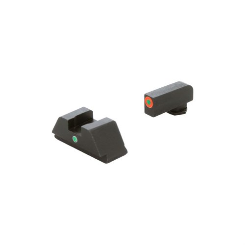 Le mire notturne AMERIGLO® i-Dot per Glock® 42, 43, 43X, 48 offrono un allineamento verticale rapido e facile, con tritio verde per visibilità ottimale.