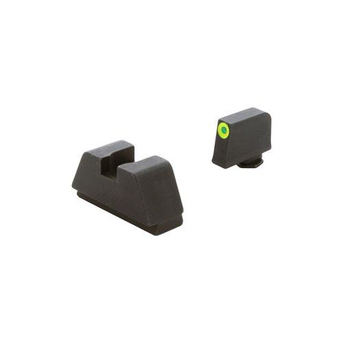 Il set di mirini XL Ameriglo offre una visione elevata e precisa per ottiche red dot montate su slide, compatibile con tutti i modelli Glock MOS.