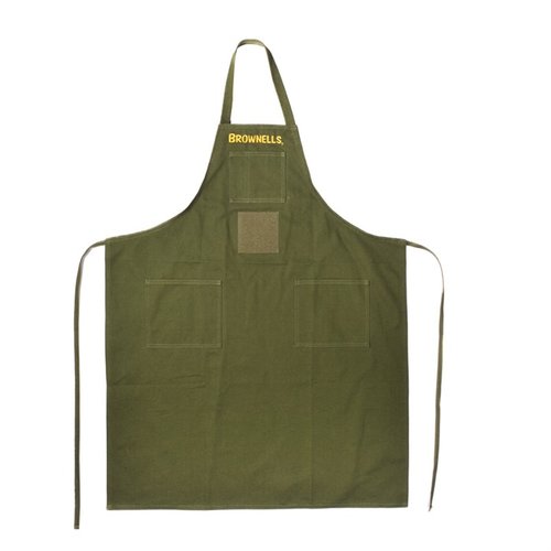 L'Apron Long in canvas 100% cotone offre protezione completa, cuciture rinforzate e 4 tasche pratiche, perfetto per chi lavora con le armi.