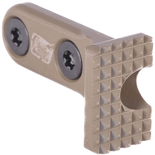Il Presscheck Barricade Stop di Sons Of Liberty Gun Works è un accessorio M-LOK che funge da Barricade Stop e QD Sling Mount, garantendo movimenti rapidi e un design compatto.