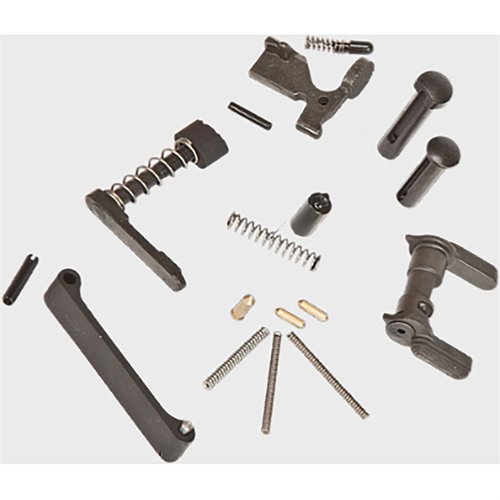 Completa il tuo fucile con il LMT 5.56MM Lower Parts Kit, 100% Made in USA, include tutti i componenti essenziali per una costruzione di alta qualità.