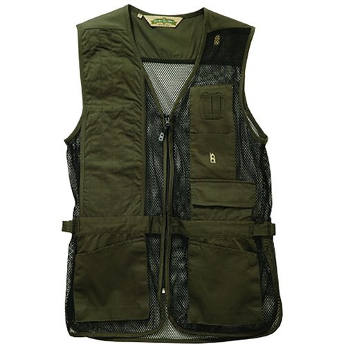 Il gilet da tiro BOB ALLEN in mesh leggero e traspirante offre tasche per cartucce, regolazione in vita e compatibilità con Insert-A-Pad per il massimo comfort.