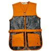 Il gilet da tiro BOB ALLEN in rete offre leggerezza e ventilazione, con pad duali per tiratori mancini e destrorsi, tasche frontali e compatibilità Insert-A-Pad.