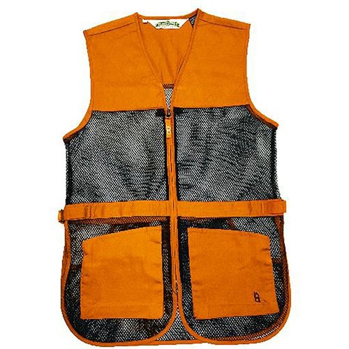 Il BOB ALLEN FULL MESH DUAL PAD SHOOTING VEST è leggero, ventilato e adatto a tiratori destri e mancini, con tasche frontali e compatibilità per Insert-A-Pad.