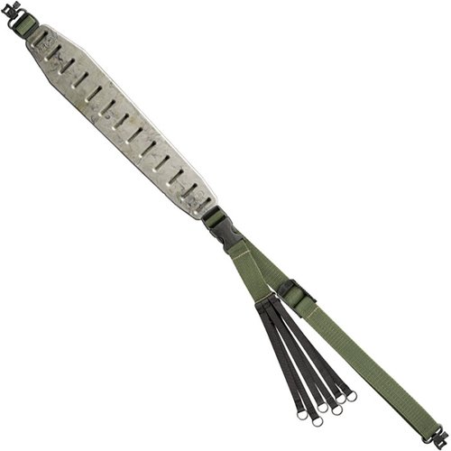 Il QUAKE CLAW 2.0 Game Hauler Sling offre un supporto in gomma, attacco a fibbia e permette di trasportare fucile e selvaggina mantenendo le mani libere.