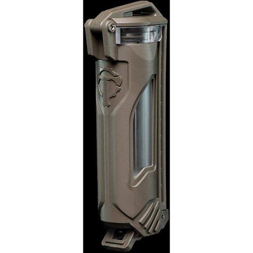 Il CellVault-18 protegge le batterie 18650 e 18350 da danni fisici e ambientali, è impermeabile, ha finestre laterali per il controllo e un design compatto.