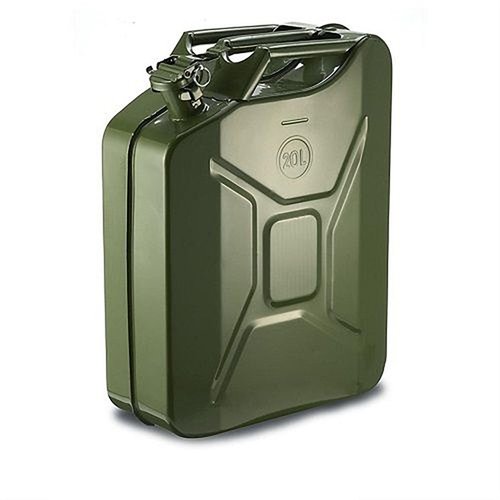 Il Jerry Can militare da 20L è ideale per tenere carburante a portata di mano, con un coperchio a prova di fuoriuscita e un beccuccio per versare facilmente.
