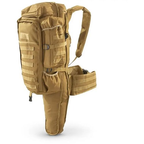 Lo zaino TACTICAL ASSAULT offre trasporto spazioso e resistente, con scomparto imbottito per fucile, cinghie modulari e comfort per carichi pesanti.
