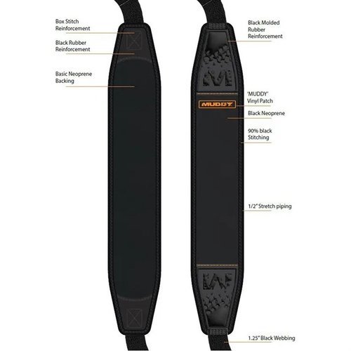 La slinga PATHFINDER di MUDDY BLINDS offre comfort grazie al neoprene flessibile, stabilità con l'Anti-slip Gripper e attacco rapido QD per una maggiore praticità.