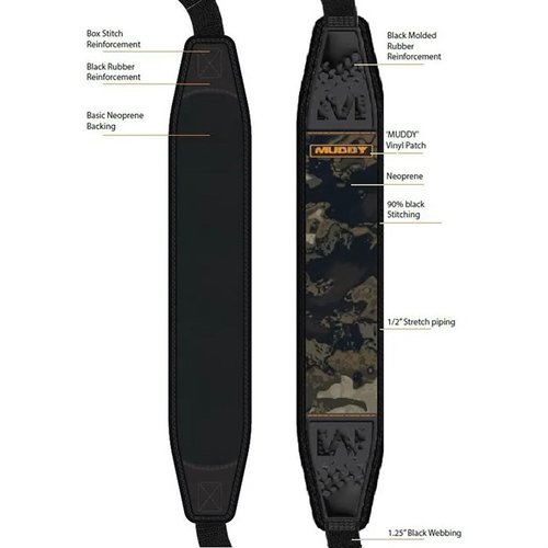 La slinga PATHFINDER offre comfort grazie al neoprene flessibile, stabilità con il gripper anti-scivolo e praticità con il montaggio QD per un uso sicuro.