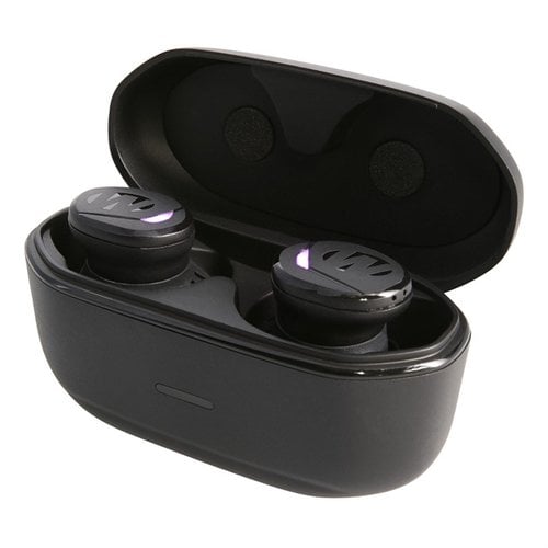 Gli SUPPRESSOR RECHARGEABLE EAR BUDS con Bluetooth offrono 24 dB di riduzione del rumore, 6 ore di autonomia e ricarica wireless, ideali per la caccia.