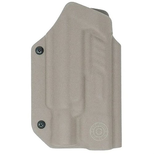 L'X PRIORITY 1 OWB HOLSTER offre ritenzione regolabile, design aperto per canne filettate e ottiche, costruzione in Boltaron, perfetto per Glock con X300U.