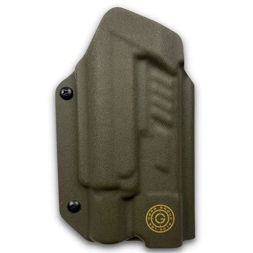 L'X PRIORITY 1 OWB HOLSTER offre ritenzione regolabile, design aperto per canne filettate, e supporto per ottiche, perfetto per Glock con SureFire X300U.