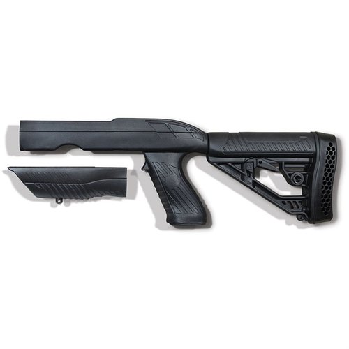 Il Tac-Hammer TK22 offre portabilità e versatilità per il Ruger 10/22 Takedown, con calciatura M4 regolabile, punti di attacco per slinga e compatibilità con monopod.