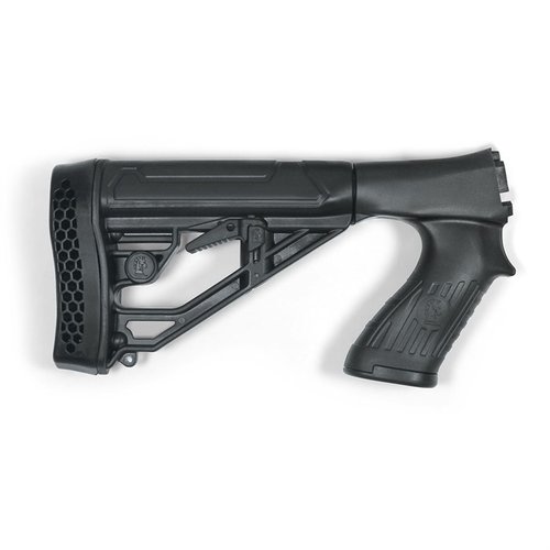 L'EX Performance Adjustable Pistol Grip Stock per Remington 870 offre un design avanzato, regolazione rapida della lunghezza, e costruzione in polimero resistente.