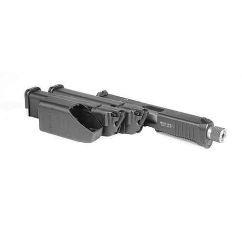 Il kit di conversione ADVANTAGE ARMS per Glock 19X/45® trasforma il tuo Glock in un'arma .22lr, ideale per il tiro economico e l'addestramento.