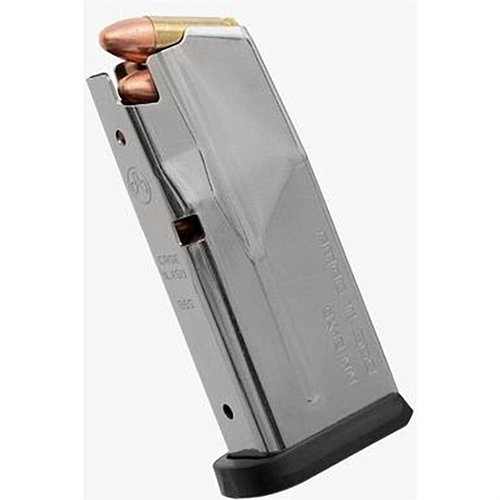 Il caricatore AMAG SG9 per SIG P365 offre un corpo in acciaio inossidabile, indicatori di capacità e un design flessibile per adattarsi a diverse impugnature.