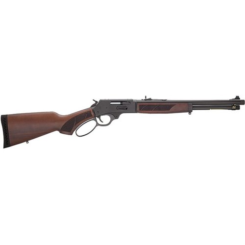 Il H9 Protector Carbine .360 Buckhammer è compatto, maneggevole e versatile, con canna filettata, finitura in acciaio blu e legno di noce americano, ideale per caccia e difesa.