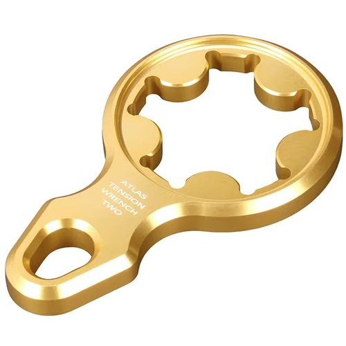 La chiave di tensione ATLAS Pattern-2 offre un controllo preciso su pan e cant, costruita in alluminio robusto, compatibile con bipodi BT-10/BT-46 2015-2018.