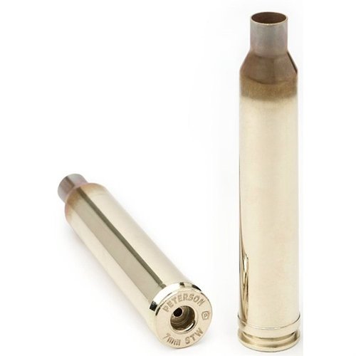 La cartuccia in ottone 7MM STW di Peterson offre precisione, durata e uniformità dimensionale, ideale per ricariche di alta qualità e prestazioni affidabili.