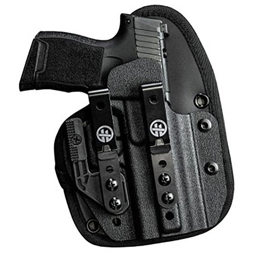 L'holster HOFTAC OMNICARRY IWB offre una vestibilità universale per oltre 150 micro pistole, con ritenzione regolabile e configurazione IWB per un trasporto sicuro e confortevole.