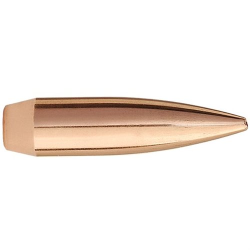 Le pallottole MATCHKING 25 CAL (0.257”) HPBT di SIERRA offrono precisione e coerenza per competizioni e tiro a lungo raggio, grazie al loro design aerodinamico.