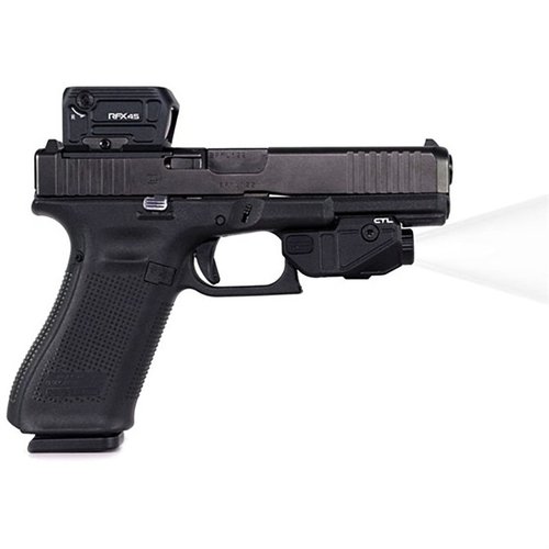La CTL Custom di Viridian offre 580 lumen di potenza, attivazione automatica, design compatto e compatibilità perfetta con i modelli Glock 17/19/22/23.