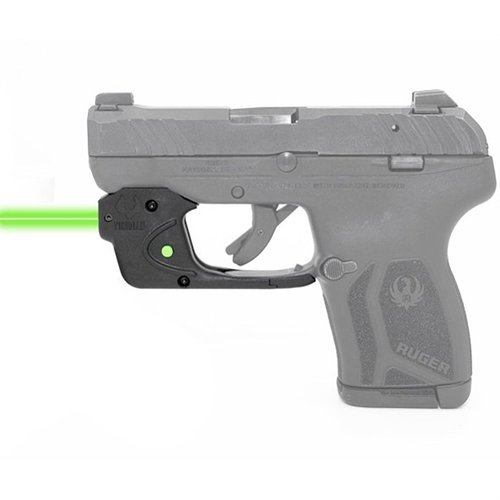 Il laser verde E SERIES™ di VIRIDIAN per Ruger LCP Max si monta facilmente, ha un'autonomia di 60 minuti e una portata fino a 100 yard in pieno giorno.