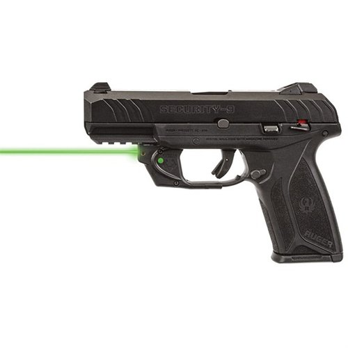 Il laser verde E SERIES™ di Viridian per Ruger Security 9 offre installazione semplice, attivazione ambidestra e portata fino a 100 yard di giorno e 2 miglia di notte.
