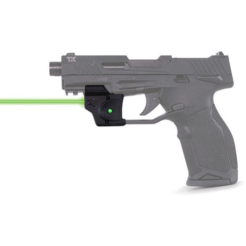 Il laser verde E SERIES di Viridian per Taurus TX22 offre installazione facile, attivazione ambidestra, e portata fino a 100 yard di giorno e 1 miglio di notte.