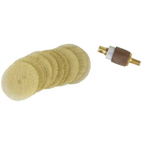 Rimuove efficacemente piombo e residui di guarnizione da fucili e carabine senza danneggiare la rigatura, con toppe in ottone e adattatori per aste di pulizia.