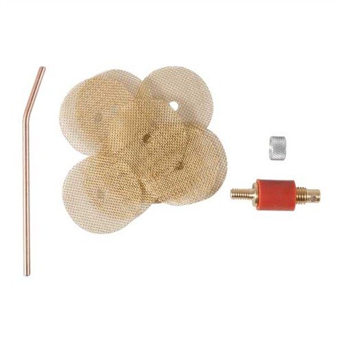 Rimuove efficacemente piombo e residui di cartucce da fucili e carabine, senza danneggiare la rigatura. Include punte e patch in ottone per una pulizia ottimale.