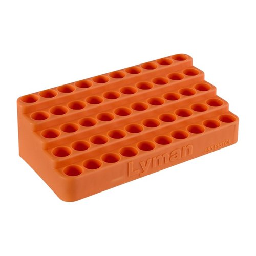 I Lyman Bleacher Loading Blocks facilitano il riutilizzo delle munizioni grazie al design inclinato che consente di prelevare facilmente 50 bossoli da .308 Win.