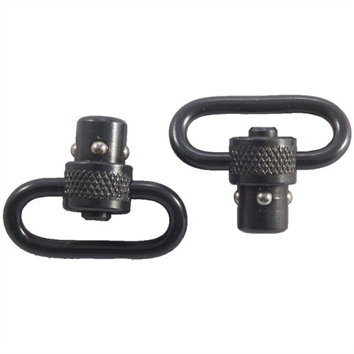Il UNCLE MIKE'S QUICK DETACH 100 Sling Swivel offre un attacco sicuro e rapido per quasi ogni fucile a otturatore, senza viti necessarie e con base a filo.