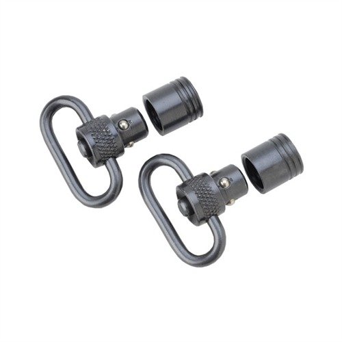 Il UNCLE MIKE'S QUICK DETACH 100 SLING SWIVEL offre un attacco rapido e sicuro per quasi tutti i fucili a otturatore, con base a filo e senza viti necessarie.