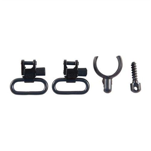 I QUICK DETACH SWIVELS di UNCLE MIKES offrono un sistema di bloccaggio positivo e rapida rimozione, compatibili con molte armi a leva e fucili.