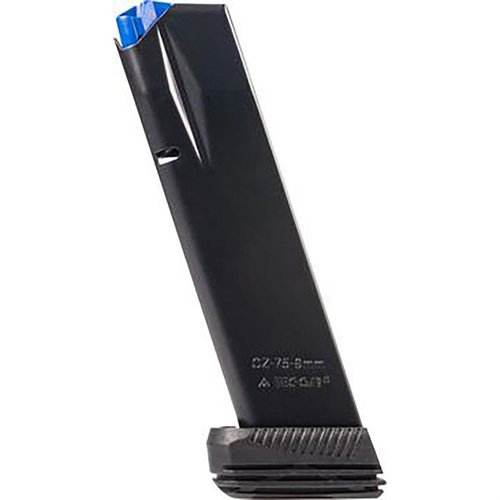 Realizzato in acciaio al carbonio certificato, questo caricatore CZ 75B da 19 colpi è resistente e senza giunture, ideale per prestazioni elevate.