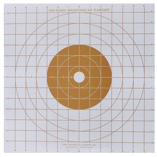 I target SIGHT-IN-TARGETS ST-3 offrono un punto di mira altamente visibile, contrasto eccellente e una griglia per facilitare le regolazioni di mira, venduti in confezioni da 100.