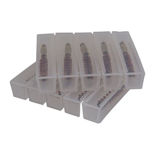 Spazzole in bronzo o nylon per pulire le canne senza graffiare, con setole di alta qualità per una pulizia rapida e duratura, compatibili con standard 8-32.