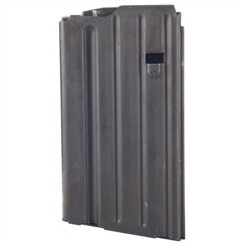 Il caricatore AR .308 da 20 colpi in acciaio è resistente, con finitura nera, e si adatta a molte piattaforme AR, garantendo affidabilità e facilità di pulizia.