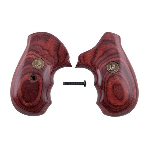 Le impugnature in legno laminato Pachmayr Renegade per S&W J Frame offrono una presa superiore, finitura checkered e un'elegante finitura in rosewood per una maggiore controllabilità.